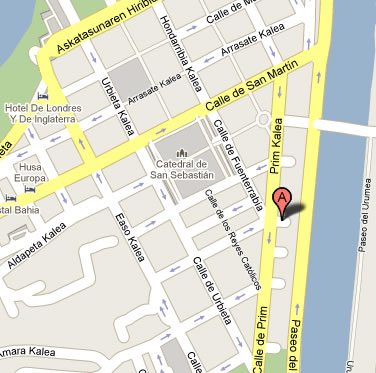 Mapa de localización de COFG. Google Maps